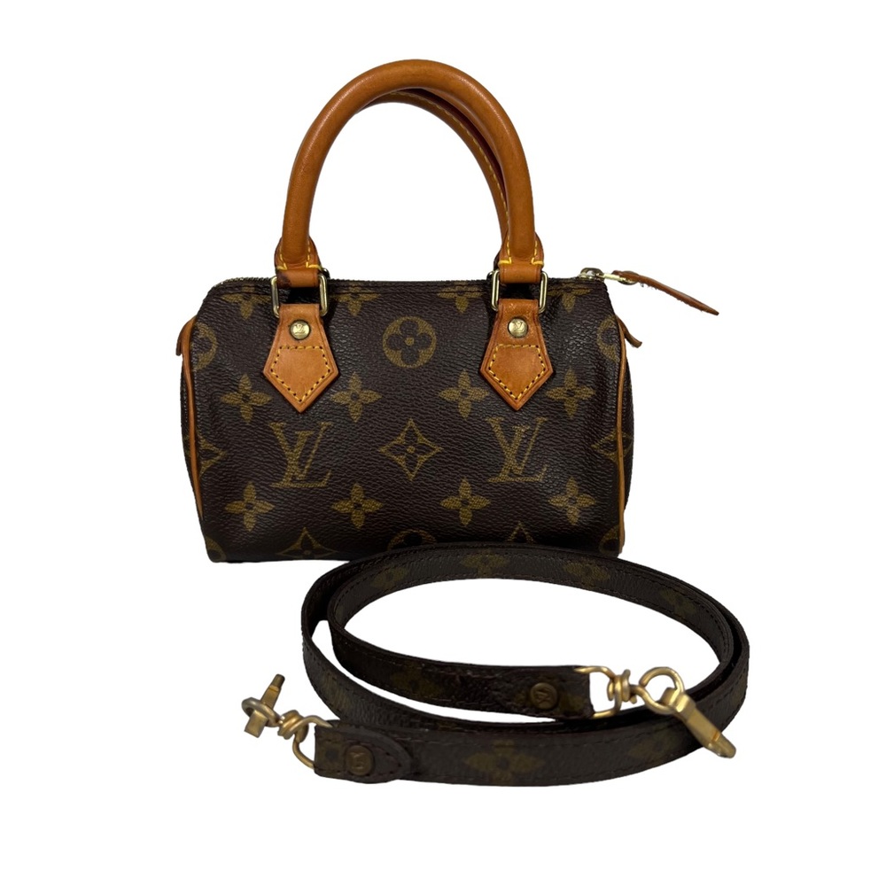 Louis Vuitton Vintage Nano Speedy Mini Monogram Crossbody Bag - Picture 2 of 13